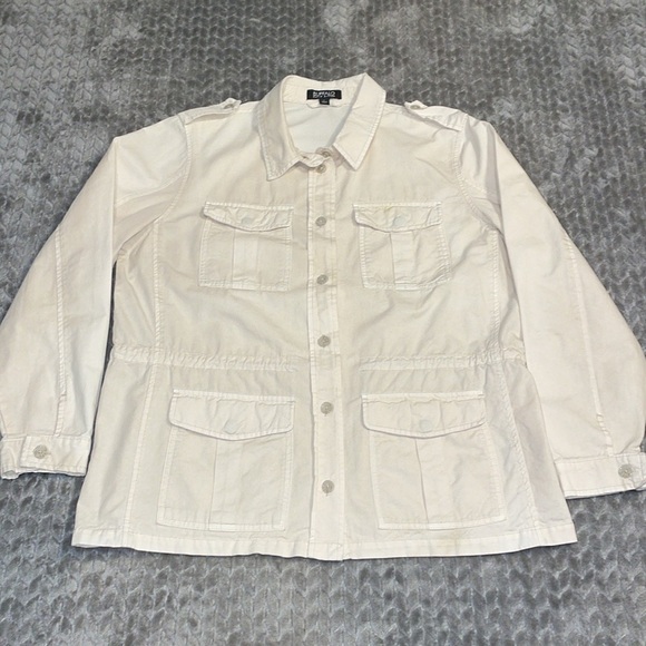 Buffalo David Britton Utility Jacket. 100% Cotton. Button Down. Draw String. LG - Picture 8 of 13